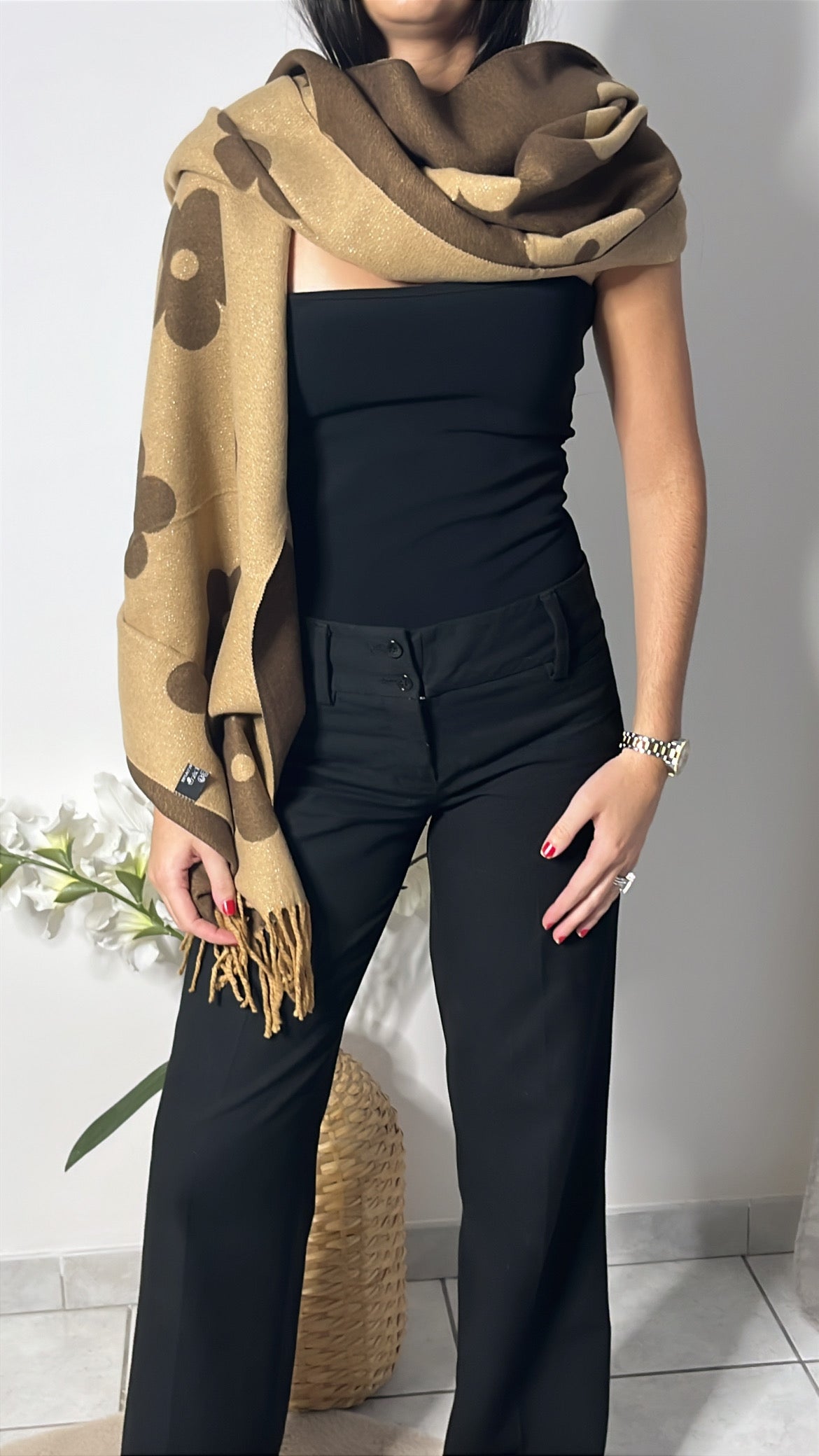 ￼ foulard à Fleurs 🌺 nouvelle, collection automne🍁