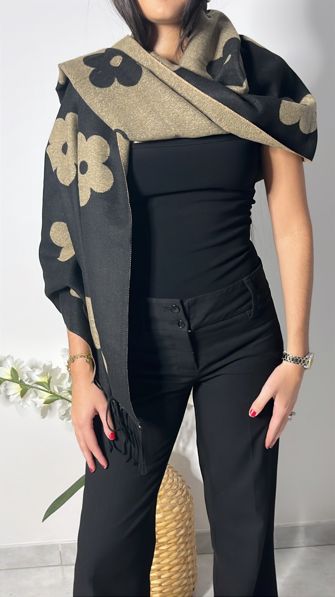 ￼ foulard à Fleurs 🌺 nouvelle, collection automne🍁