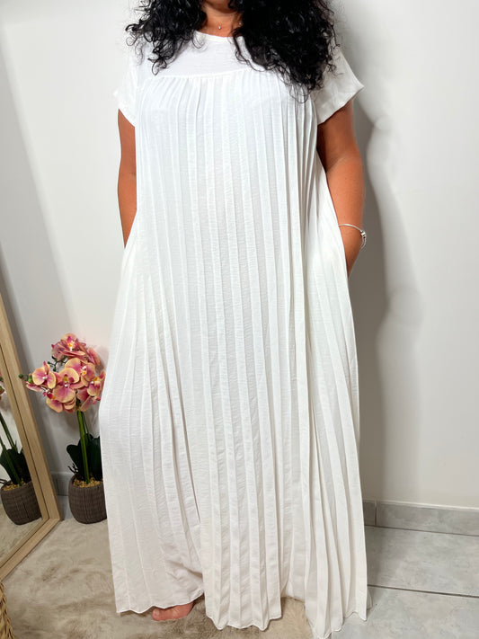 ⸻

Robe longue plissée – “Divine Élégance” taille unique 38 au 46