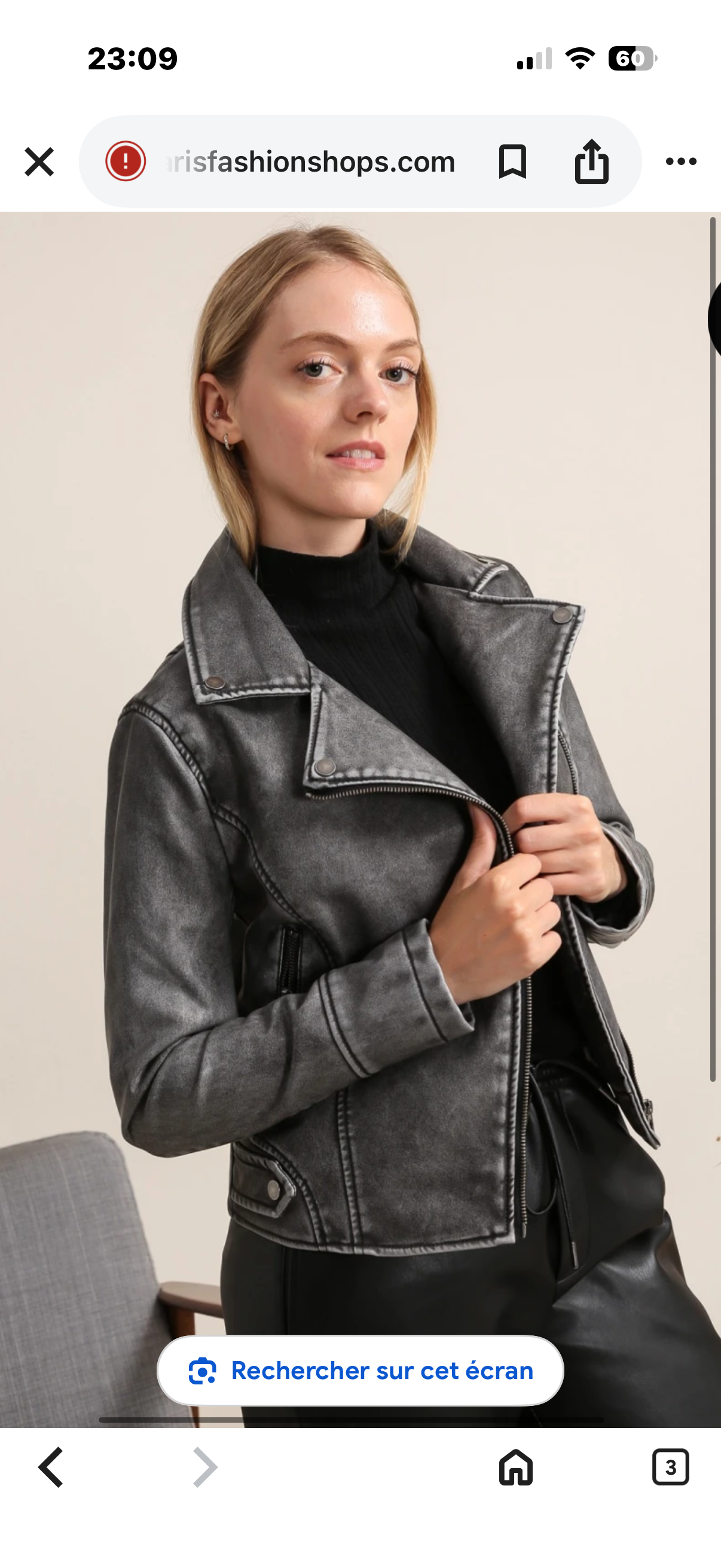 • Veste Rock "Éclat Rebelle" -
Semi-cuir effet vieilli